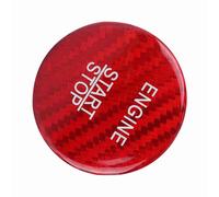 Ausla Couvercle de Bouton de Démarrage de Moteur en Fiber de Carbone, Installation Facile, Texture de qualité Supérieure, adapté à la Classe A B C GLC GLA CLA ML GL (rouge)