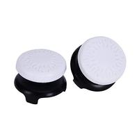 Ausla Couvercle de Joystick en Silicone Souple pour Manette, 2 Pièces, Conception Confortable, Augmente la Hauteur du Contrôleur (WHITE)