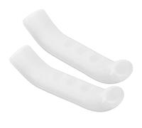 Ausla Couvercle de Levier de Frein de Vélo en Silicone Blanc, 2 Pièces, Engrenage Fixe