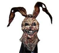 Ausla Couvre-visage D'épouvantail Effrayant, Style Gothique, Lapins Maléfiques Effrayants, Respirant et Confortable, pour Accessoires de Costume D'Halloween (q)