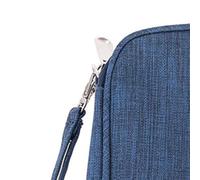 Ausla Data Cable Storage Bag, 300D Material for Power Bank Charger (Bleu | Pochette de rangement de cordon, tissu 300D, protection contre les rayures pour gadgets, disposition interne à 3 zones,