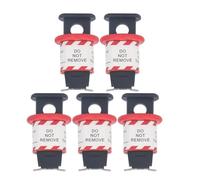 Ausla Disjoncteur Miniature à Verrou, Conception de Loquet à Bouton-poussoir en Matériau PA66, Facile à Installer pour Disjoncteurs Mono ou Multi-étages, avec Signe D'isolation