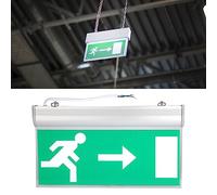 Ausla Éclairage Indicateur d'urgence à LED Acrylique, Carte Acrylique, 12 Perles LED, Puissance d'urgence de 90 Min pour les Hôpitaux Commerciaux des Centres Commerciaux