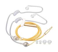 Ausla Écouteurs à Tube d'air, écouteurs Stéréo 3,5 Mm avec Technologie sans Rayonnement et Conception Ergonomique pour Les Voyages, la Course à Pied, la Salle de Sport, Filaires Légers (Orange)