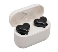 Ausla Écouteurs en Forme de Cœur, écouteurs sans Fil élégants Bluetooth 5.3 HiFi Stéréo avec étui de Charge USB C, Prise en Charge du Son Ambiant pour Usage Quotidien et Sportif (Black)