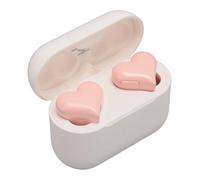 Ausla Écouteurs en Forme de Cœur, écouteurs sans Fil élégants Bluetooth 5.3 HiFi Stéréo avec étui de Charge USB C, Prise en Charge du Son Ambiant pour Usage Quotidien et Sportif (Pink)