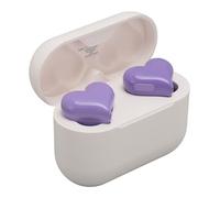 Ausla Écouteurs en Forme de Cœur, écouteurs sans Fil élégants Bluetooth 5.3 HiFi Stéréo avec étui de Charge USB C, Prise en Charge du Son Ambiant pour Usage Quotidien et Sportif (Purple)