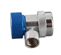 Ausla Ensemble de Coupleurs Rapides R134A, Connecteurs Métalliques pour Service AC Automobile, Adaptateur Latéral Haut Bas avec Manchon de Protection, Idéal pour le Chargement de Réfrigérant de