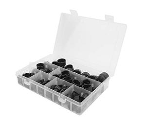 Ausla Ensemble de Couvercles d'écrous Hexagonaux en Caoutchouc M4 M5 M6 M8 M10 M12, Couvercles Noirs Moulés par Compression, Résistants à l'humidité, Remplacement Facile pour Voitures, Motos,