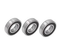 Ausla Ensemble de Roulements à Billes Scellés en Caoutchouc à Gorge Profonde, Kit de Remplacement de 3 Pièces en Acier à Roulement, Support de Charge Stable, Ajustement Compact pour Machine (6206