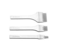 Ausla Ensemble d'outils de Prouchage Punch, Ensemble de Cirettes d'artisanat en Cuir Blanc en Acier avec 2/5/10, Incontrôlable pour Ceux Qui Créent de l'artisanat en Cuir, Idéal pour les