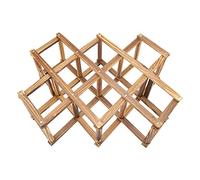 Ausla Étagère d'affichage en Bois à Vin en Bois, Support en Pliable pour 10 Bouteilles, Style Accordéon élégant pour Cuisine de Cuisine Salon Cave à Vin