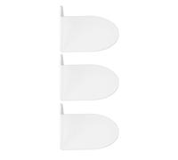 Ausla Étagères Flottantes pour Haut-parleurs Muraux, Présentoir Mural en Acrylique, 3 étagères Flottantes Modernes pour Le Rangement de la Maison et du Bureau (White)