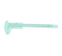 Ausla Étalon Vernier Plastique 150mm Règle Double Échelle Outil (GREEN) | Lecture 0,05 mm, diamètre intérieur de la tête 10 mm, tâches de mesure antiques pour l\'école de bijouterie
