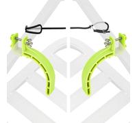Ausla Étriers d'escalade Rapides Étriers d'escalade Support d'escalade d'arbre Ergonomique en Plastique avec Corde Élastique de 58cm / 22,8po, 11x14x2,5cm / 4,3x5,5x1,0po (Green)