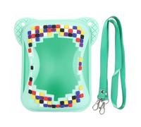 Ausla Étui de en Silicone avec Lanière, Sac de Rangement de Voyage pour Animaux de Compagnie électroniques Accrocheurs pour Jouet Interactif Bitzee Animal de Compagnie Numérique (Green)