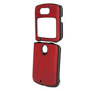 Ausla Étui de Protection en Cuir pour Razr 5G 2020 avec Design Résistant aux Chocs, Aspect élégant et Accès Facile aux Ports. (Rouge)