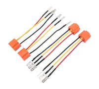 Ausla Faisceau de Câbles H4, Prise en Céramique pour Phare, avec Conception Plug and Play, pour Voitures, Camions et Bateaux, 12V, 4 Pièces