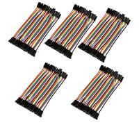 Ausla Firs de Pull Femelles, Matériau en Cuivre, 5pcs 40pin Câble Ruban 11,5 Cm pour les Projets électroniques et les Planches à Pain