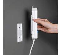 Ausla Fixateur Auto-Adhésif de Prise Electrique, Lot de 10 Support de Multiprise Murale sans Perçage Système de Gestion de Câbles pour Organisation de Bureau à Domicile (10PCS)