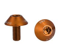 Ausla G-510 M5 X 12mm Vis de Vélo 2 Pièces Vis en Alliage D'aluminium pour Porte-Bouteille d'eau pour Disque de Frein ou Support de Vélo (Gold)