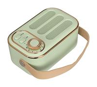 Ausla Haut-Parleur, Son Stéréo HiFi, Haut-Parleur sans Fil Portable pour Les Voyages à Domicile avec Un Design Vintage et 6 Heures de Lecture (Green)