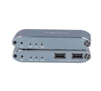 Ausla HD MI KVM USB Extendeur, Interface Multimédia HD KVM Extendeur 492ft Câble Cat5e Cat6 1080p 60Hz Émetteur Récepteur pour Home Theater Extérieur (Prise UE)