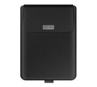 Ausla Housse et Ensemble de Support pour Ordinateur Portable, 15 Pouces | Extérieur en cuir PU, doublure en flanelle éponge, support à angle réglable, kit de chargeur, utilisation au bureau de voyage