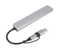 Ausla Hub USB de Type C, Matériau en Alliage d'aluminium, Répartiteur USB à 7 Ports avec Charge Rapide et Transmission Stable pour Ordinateurs Portables, Tablettes et Smartphones
