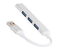 Ausla Hub USB3.0, Adaptateur Multiport en Alliage d'aluminium avec 4 Ports Haut Débit pour Ordinateurs Portables et Ordinateurs de Bureau