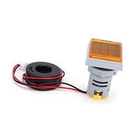 Ausla Indicateur de Signal de Courant, Lampe Carrée Universelle, Affichage Facile à Lire pour Applications 60-500 V AC, 0-99,9 A dans les Panneaux de Commande Industriels (YELLOW)