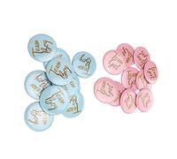 Ausla Insignes Boutons pour Révélation de Genre Équipe Garçon ou Fille 60 Pcs Épingles Métal pour Révélation de Genre pour Décorations de Fête de Baby Shower avec Taille Compacte 1,7