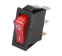 Ausla Interrupteur à Bascule ABS 3 Broches Interrupteur Marche/arrêt 100 Pièces KCD3 125V 250V 15A 20A à 2 Positions pour Distributeur d'eau Tapis Roulant Cafetière Réparation de Machine (rouge)