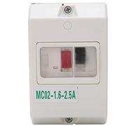 Ausla Interrupteur de Protection Moteur MC02-1.6-2.5A étanche IP55 220 V/380 V 50/60 Hz pour Moteur Asynchrone, Protection contre les Courts-circuits de Surcharge avec Matériau ABS,