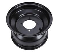 Ausla Jante de Roue Avant de VTT de 8 Pouces, Moyeu de Roue en Acier à 4 Trous 19x7-8 pour Go Kart ATV Quad Dirt Bike Buggy Revêtement Noir