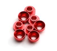 Ausla Jeu de Joints d'espacement de Rondelle Servo M3 8 Pièces, Alliage d'aluminium, Réduit Les Vibrations et Améliore la Dissipation Thermique pour Les Voitures et Les Bateaux Télécommandés (Rouge)