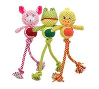 Ausla Jouet de Remorqueur pour Chien en Peluche Grinçant | Jouet Interactif à Mâcher pour Chiot avec Son, sans Rembourrage, Nettoyage Doux des Dents, pour Toutes les Races