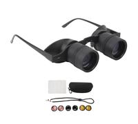 Ausla Jumelles de Pêche Professionnelles Mains Libres Zoom 10x pour L'extérieur, L'observation des Oiseaux, Les Concerts, avec Lentille Grossissante, Filtres Rouge Jaune Gris pour Une