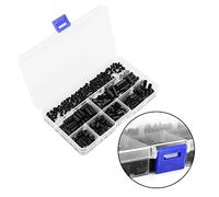 Ausla Kit d'assortiment de 250 écrous à Vis en Nylon pour PCB, Matériau PA66, Espacement sécurisé pour Circuits Imprimés et Machines, Comprend des Attaches M2 M3 (Modèle M3 double passe-B)