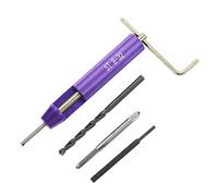 Ausla Kit de 50 Inserts Filetés en Acier 8-32UNC X 1.5D, Inserts Hélicoïdaux pour Réparation de Filet, en Aluminium avec Outil D'installation ST8-32.