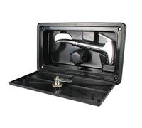 Ausla Kit de Boîte de Douche Extérieure pour Camping-Car, avec Robinet, Valve, Tuyau, Installation Facile pour Camping-Car, Bateau Marin (Black)