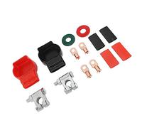 Ausla Kit de Cache-bornes de Batterie en Alliage PVC Cuivre Pur, Ensemble de Cache-bornes de Batterie DC 6 V à 12 V Connecteurs de Poteau Supérieur pour Voiture, Camping-car, Bateau, Véhicule,