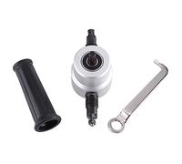 Ausla Kit de Coupe de Tôle, Fixation de Perceuse à Double Tête pour Coupes d'acier, de Cuivre et d'aluminium, Outil de Grignoteuse Réglable à 360 ° pour Perceuse électrique, Travail Professionnel