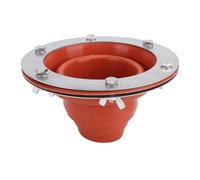 Ausla Kit de Cric de Poêle de Tente, Kit de Conduit de Toit en Acier Inoxydable et en Silicone pour Tuyau à Triple Paroi, Indice de Chaleur de 536 °F, à une Cheminée de 1,8 à 3,9 Pouces, pour (ORANGE)