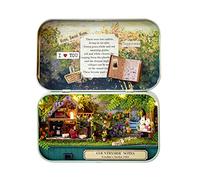 Ausla Kit de Maison de Poupée Miniature, Maison de Poupée en Boîte Faite Main à Monter Soi-même avec Kit D’éclairage LED pour la Décoration Intérieure, Collectionneurs et Amateurs (Notes pastorales)
