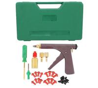 Ausla Kit de Réparation de Crevaison pour Pneu Tubeless, Kit de Réparation de Pneu à Bouchon Champignon avec Poignée à Déclencheur pour Moto Voiture Camion ATV