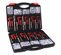 Ausla Kit de Réparation de Filetage, Acier Rapide, Outil d'insertion Autotaraudeuse de 261 Pièces pour la Réparation de Pièces et d'équipements Automobiles