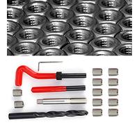 Ausla Kit de Réparation de Filetage en Acier Inoxydable M12x1,25, Ensemble d'outils d'insertion de Taraud avec Foret torsadé et clé à Taraud 12 Inserts pour la Réparation 'Alliage 'Aluminium,
