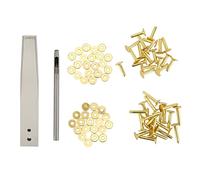Ausla Kit de Rivets et de Bourreaux en Laiton Premium, des Attaches en Cuivre Faciles à Installer, Idéal pour les Boulages de Ceintures de Fabrication en Cuir Accessoires (Style A)