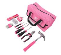 Ausla Kit d'Outils de Réparation à Domicile, Outils à Main Complets en Acier au Carbone avec un Design élégant pour les Femmes, Boîte à Outils pour Débutants de 18 Pièces pour les Projets